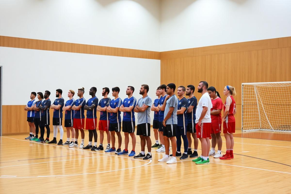 Equipes na quadra